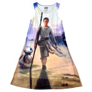 Star Wars Rey & BB-8 Skater Dress Women's A-Line Graphic  Sci-Fi Movie Dress XL